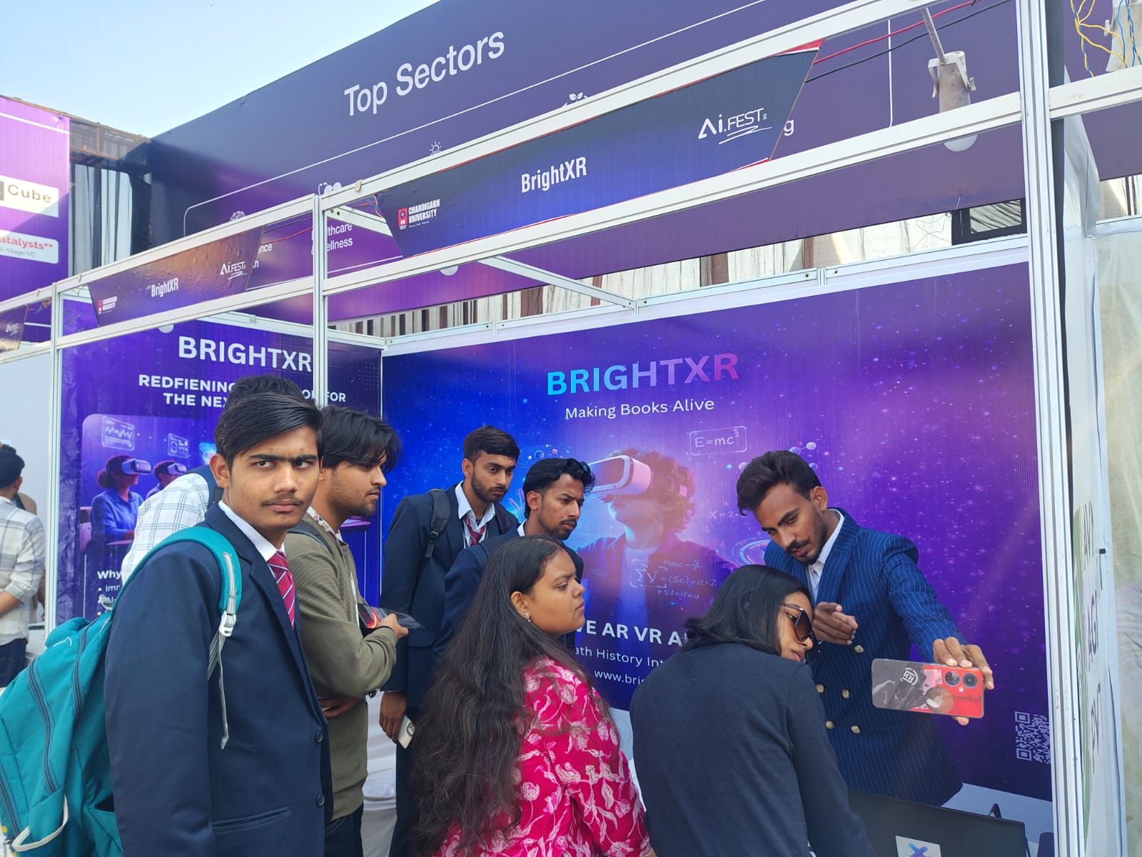 BrightXR stall at AI Fest Chandigarh University